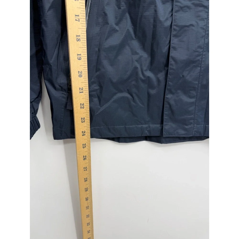 REI Co-op Rainwall Rain Jacket Kids Large 14-16 Navy Blue Waterproof Hooded